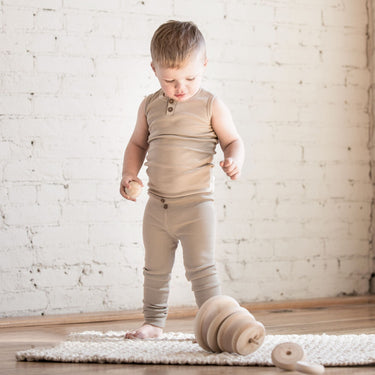 KidWild Organic Vintage Leggings, Oatmeal